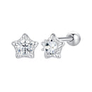 925 Sterling Silver Moissanite Stud Earrings 5mm for Women-1