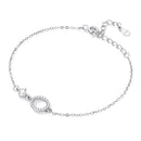 925 Sterling Silver Adjustable Bracelet with Pavé Set CZ for Women-5
