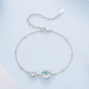 925 Sterling Silver 0.8cm CZ White Gold Plated Bracelet for Women-4