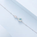 925 Sterling Silver 0.8cm CZ White Gold Plated Bracelet for Women-5