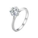 925 Sterling Silver Moissanite 1 Carat Ring Size 6 for Women-1
