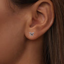 925 Sterling Silver Earrings with Plated White Gold for Women-5
