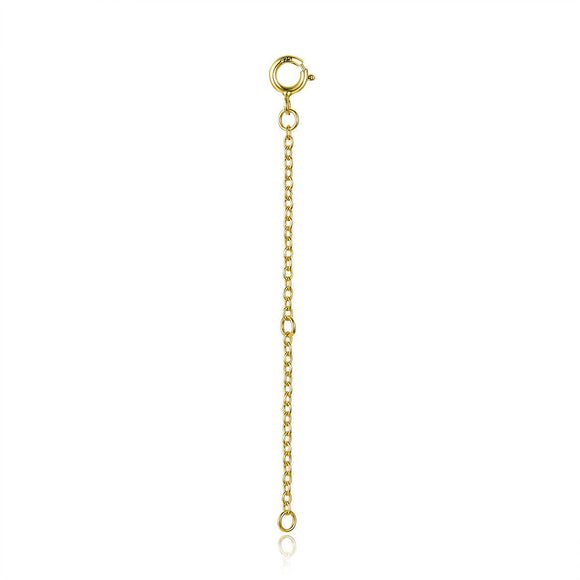 925 Sterling Silver + Plated Platinum 10cm Extension Chain Necklace
