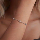 925 Sterling Silver & Plated White Gold Moissanite Bracelet 15+6cm for Women-5
