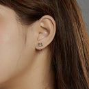 925 Sterling Silver Earrings with Pavé Setting and CZ Stones-6