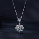925 Sterling Silver Moissanite Necklace with Pavé Setting in Platinum, 450mm, for Women-4