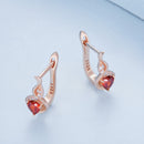 925 Sterling Silver Rose Gold Plated Earrings with CZ in Pavé Setting-6