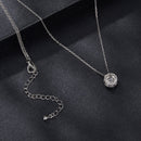925 Sterling Silver Moissanite Necklace 40+5cm with Pavé Setting for Women-1