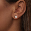 925 Sterling Silver Earrings with Synthetic Spinel & Enamel, 1.1x0.8cm for Women-7