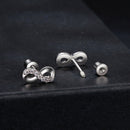 925 Sterling Silver & Moissanite Earrings 0.005ct for Women-2
