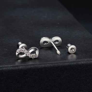 925 Sterling Silver & Moissanite Earrings 0.005ct for Women - 0