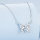 S925 Sterling Silver Plated Nacre & CZ Necklace, 40+5cm for Women-2