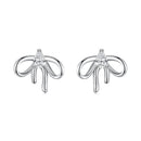 925 Sterling Silver Earrings with Pavé Setting & Oxidized Finish-1