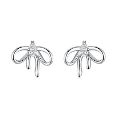 925 Sterling Silver Earrings with Pavé Setting & Oxidized Finish