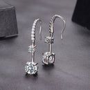 925 Sterling Silver Moissanite 1.00 Carat Earrings for Women-4