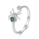 925 Sterling Silver White Gold Plated Ring with Pavé Setting CZ for Women-2