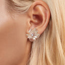 925 Sterling Silver Earrings with Pavé Setting CZ and Resin, 2.5x2.1cm for Women-5