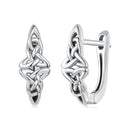 925 Sterling Silver Oxidized Silver Hoop Earrings 1.4*0.5cm for Women-1
