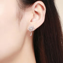 925 Sterling Silver Jewelry Set with Pavé Setting CZ, 2.0*1.4cm-5