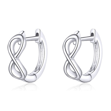 925 Sterling Silver Earrings - 1.2*0.4cm, Platinum Plated for Women