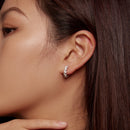 S925 Sterling Silver Moissanite Earrings, 1.3cm, Platinum Plated, for Women-7