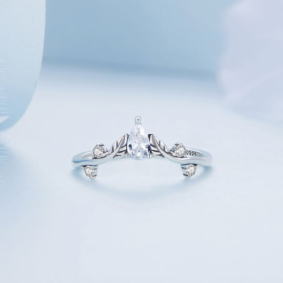 925 Sterling Silver Oxidized Pavé Setting CZ Ring Size 6 for Women