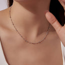 925 Sterling Silver 40+5cm White Gold Plated Necklace for Women-6