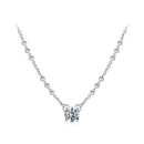 925 Sterling Silver 0.5 Carat Moissanite Necklace for Women-1