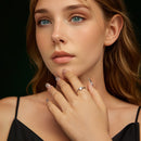 925 Sterling Silver 0.30 Carat Moissanite Ring Size 8-6