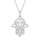 S925 Sterling Silver Plated Platinum Adjustable Necklace for Women-1