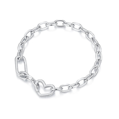 925 Sterling Silver Plated 190mm Bracelet for Women - 0