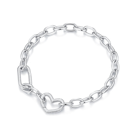 925 Sterling Silver Plated 190mm Bracelet for Women