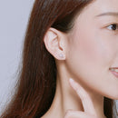 925 Sterling Silver Earrings with Pavé Setting CZ - 0.6*0.9cm-7