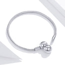 925 Sterling Silver Plated Platinum 17cm Bracelet for Men-5