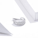 925 Sterling Silver Plated Platinum CZ Earrings-2