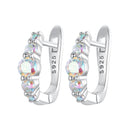 925 Sterling Silver Earrings with CZ in Pavé Setting, 12x3mm, for Women-3