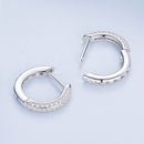 925 Sterling Silver Pavé Setting CZ Earrings for Women-5