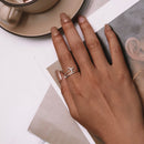 925 Sterling Silver Ring with Pavé Setting CZ, Size 6.0, Oxidized Finish for Women-6