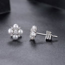 925 Sterling Silver 0.05ct Moissanite & Freshwater Pearl Earrings for Women-4