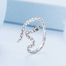 925 Sterling Silver Pavé Setting CZ Oxidized Silver Ring for Women-2