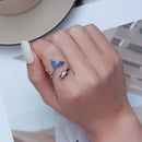 925 Sterling Silver Enamel Plated Puffer Fish Ring-5