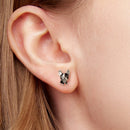 925 Sterling Silver Oxidized Enamel Earrings for Women-6