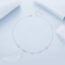 925 Sterling Silver Pave Setting CZ Necklace with White Gold Plating 400mm for Women-4