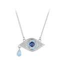 925 Sterling Silver Pavé CZ Pendant Necklace for Women - 40+5cm Length, 2x1cm Pendant-2