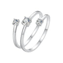 925 Sterling Silver 3mm Moissanite Ring for Women-2