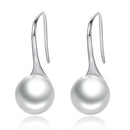 925 Sterling Silver Genuine Shell Pearl Earrings for Women-1