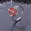 925 Sterling Silver White Gold Plated Enamel Dangle Earrings for Women-4