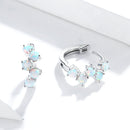 925 Sterling Silver Earrings with Translucent Opal-5