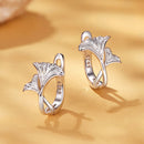 925 Sterling Silver Earrings - 1.3*0.95cm - Plated White Gold - For Women-5