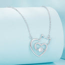 925 Sterling Silver Necklace with 19*18mm Pavé Setting CZ Pendant-3